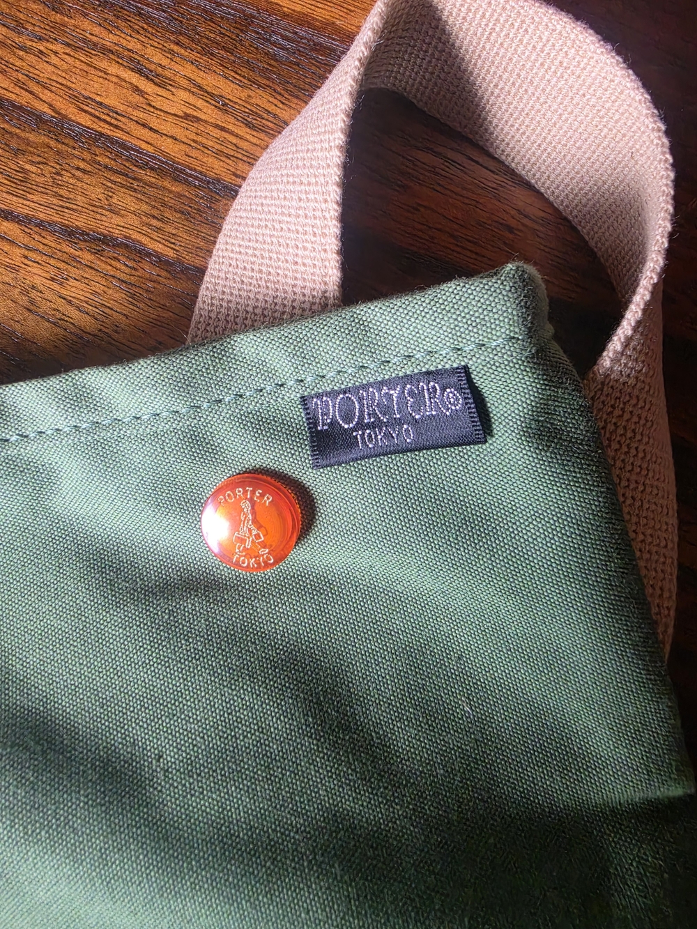 Porter Yoshida Tokyo Green Sacoche Crossbody Canvas Sling Shoulder Tote - NWOT - Picture 3 of 10